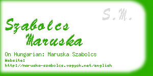 szabolcs maruska business card